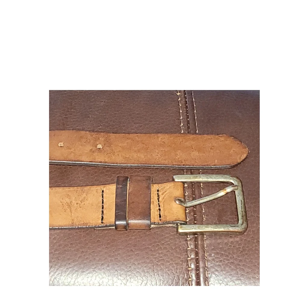 XL H&M Sweden Brown Distressed Leather Belt for Men